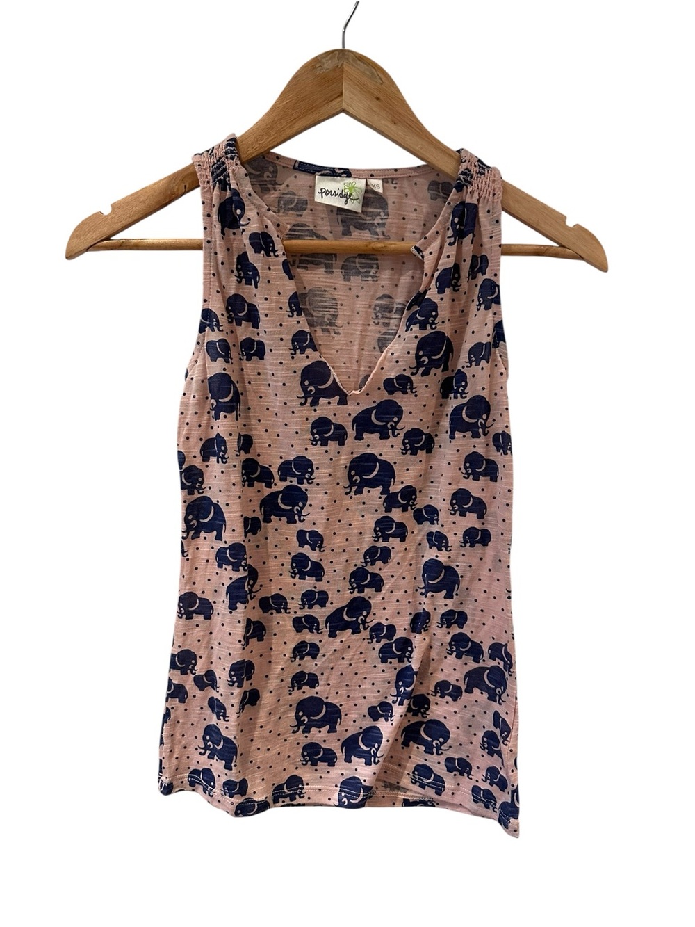 Porridge Anthropologie Blush Pink
Blue Elephant Sleeveless Tank Top Size XS